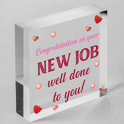 Congratulations New Job Leaving Gift Boss Friend Colleagues Good Luck Signs