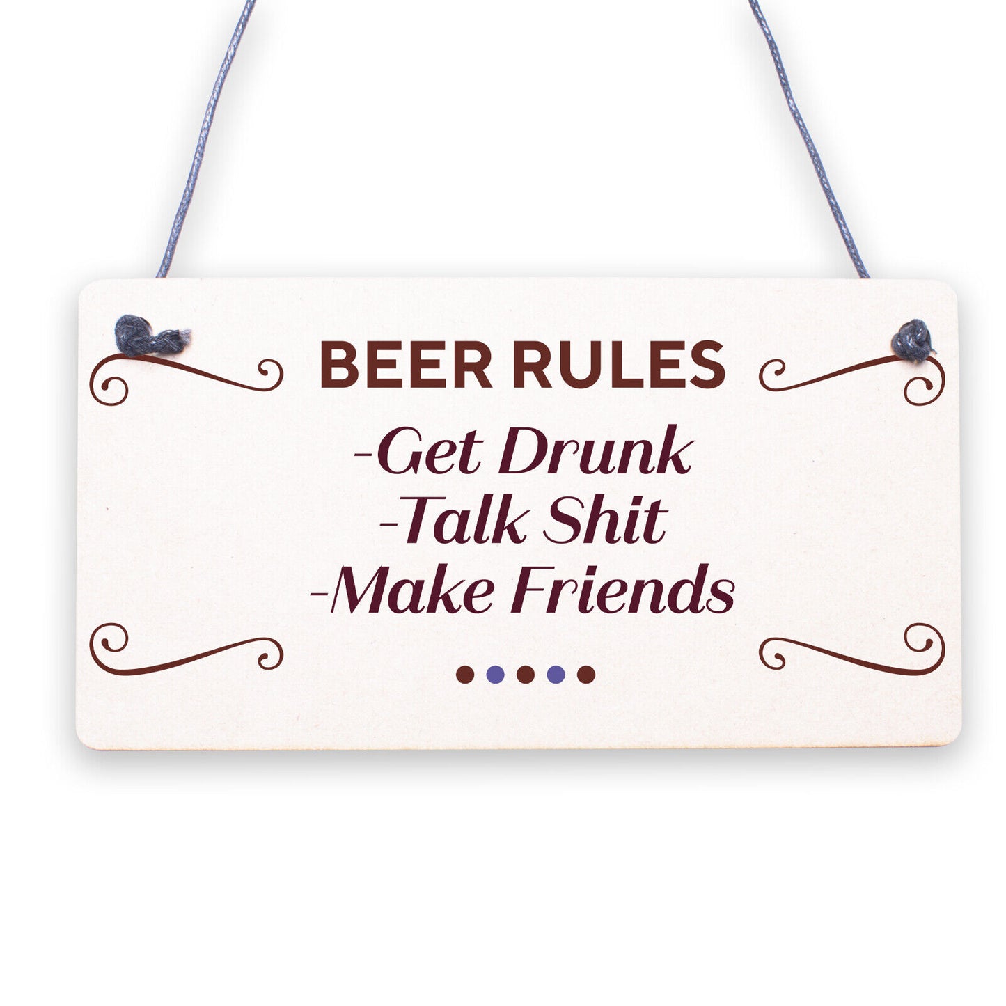 Beer Garden Rules Hanging Wall Signs Pub Garden Plaques Alcohol Friendship Gifts