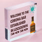 Novelty Corona Bar Sign Funny Quirky Hanging Sign For Home Bar Gifts For Him