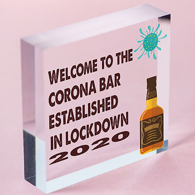 Novelty Corona Bar Sign Funny Quirky Hanging Sign For Home Bar Gifts For Him