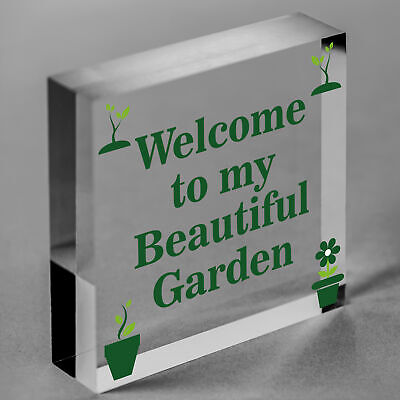 Novelty Beautiful Hanging Garden Plaque Present Home Shed Sign Friendship Gift