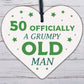 Rude 50th Birthday Funny Wooden Heart Birthday Gift For Dad Uncle Gift For Him