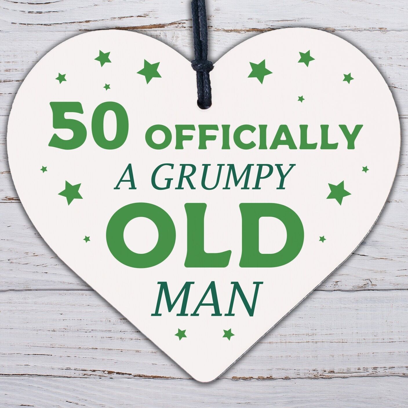 Rude 50th Birthday Funny Wooden Heart Birthday Gift For Dad Uncle Gift For Him