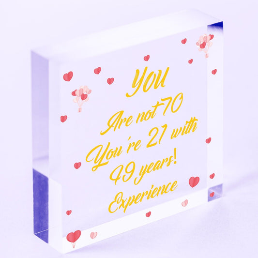 70th Birthday Gift For Women / Men 70th Birthday Card Gift For Mum Dad Nan Heart