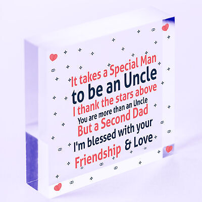 THANK YOU Uncle Gifts For Uncles Birthday Wooden Heart Uncle Christmas Gift Sign