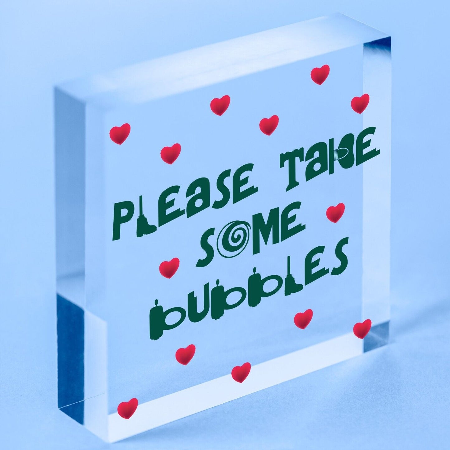 Please Take Some Bubbles Hanging Cute Wedding Table Plaque Decoration Gift Sign