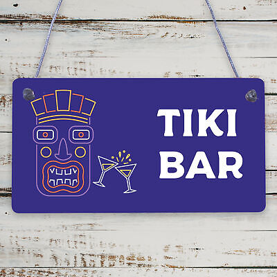 Tiki Bar Accessories Home Bar Decor Novelty Hanging Sign Man Cave Kitchen Gifts