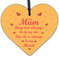 Mum Mother Memorial Plaques In Memory Wooden Heart Memorial Christmas Ornament