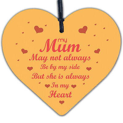 Mum Mother Memorial Plaques In Memory Wooden Heart Memorial Christmas Ornament