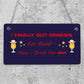 Drink For Evil Alcohol Beer Pub Man Cave Bar Hanging Plaque Friendship Gift Sign