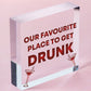 GET DRUNK HERE Home Bar Sign Man Cave Kitchen Wall Plaque FRIEND GIFT For Men