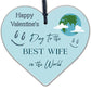 Valentines Gifts For Wife Hanging Engraved Heart LOVE Gift For Her Keepsake