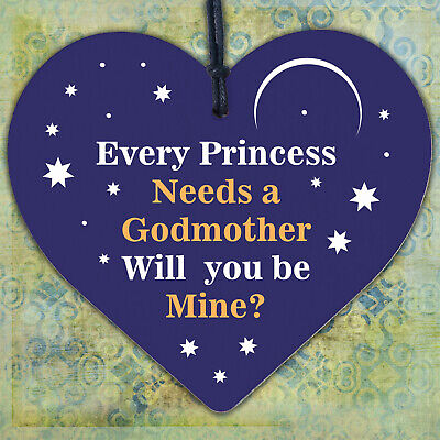 Will You Be My Godmother Plaque Godmother Wood Heart Godmother Asking Request