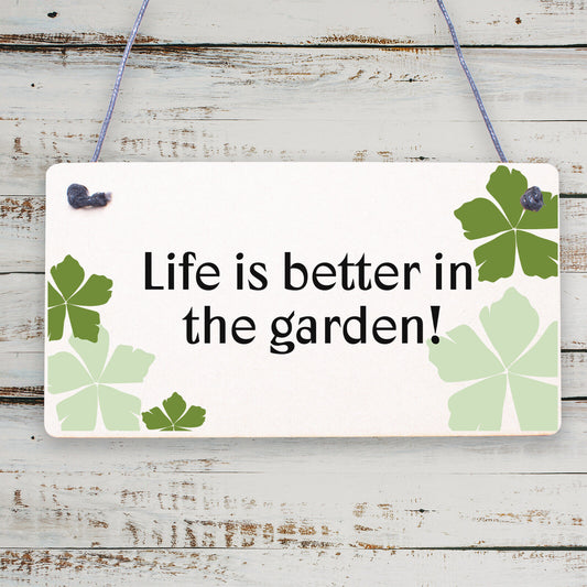 Outdoor Garden Sign SummerHouse Garden Shed Plaque Gardening Gift For Mum Nan