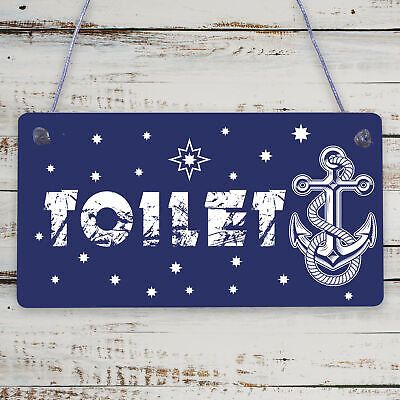 Nautical Toilet Bathroom Decor Gifts Home Decor Hanging Sign Decorations