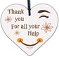 Thank You Gift For Friend Volunteer Teacher Mentor Colleague Wooden Heart Plaque