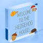 Welcome Hedgehog Sign Hanging Garden Shed Plaque Hedgehog Gift Family Gift