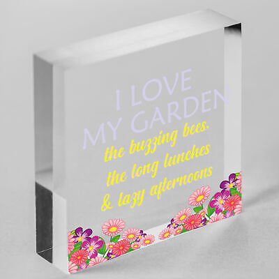 I Love My Garden Novelty Plaque SummerHouse Sign Gardening Shed Friendship Gifts