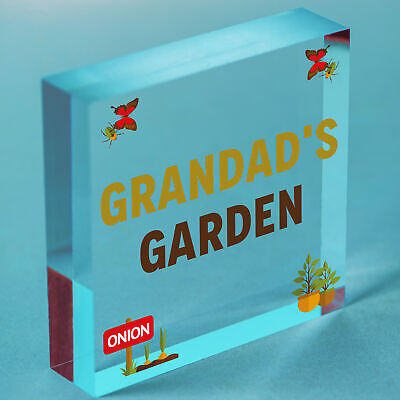 Grandads Garden Hanging Summer House Shed Sign Dad Birthday Gifts For Grandad