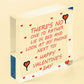 Rude Happy Valentines Day Gift For Boyfriend Girlfriend Husband Wife Wood Heart