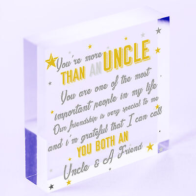 Uncle Friendship Gift Handmade Wooden Heart Birthday Gift Plaque Sign Keepsake