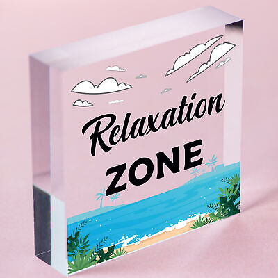 Relaxation Zone Hot Tub Man Cave Bathroom Garden Plaque Hanging Shed Sign