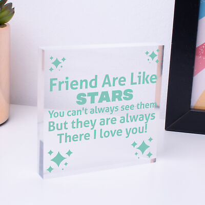 Best Friends Are Like Stars Friendship Sign Hanging Plaque Gift For Her ThankYou