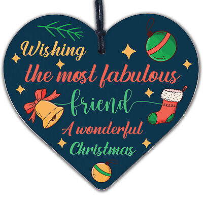 Christmas Gifts For Best Friend Christmas Card Friendship Friend Heart Plaques