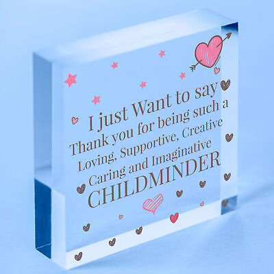 Thank You Gift For Childminder Babysitter Wooden Heart Leaving Pre School Gift