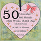 50th Birthday Christmas Gift For Dad Mum Friend Hanging Wooden Heart Keepsake