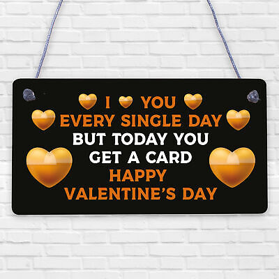 Valentines Day Plaques For Boyfriend Girlfriend I LOVE YOU For Husband Wife