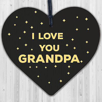 Silver Heart Tin Grandpa Gift Christmas Birthday Present To Say I Love You