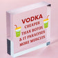 Vodka Botox Funny Alcohol Gift Man Cave Home Bar Hanging Plaque Pub Friends Sign