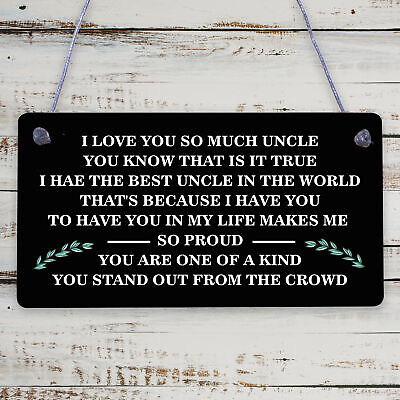 Best Uncle Plaque Gift For Birthday Christmas Gift For Brother From Niece Nephew