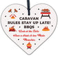 Caravan Rules Novelty Plaque Home Decor Garden Sign Retirement Friendship Gifts