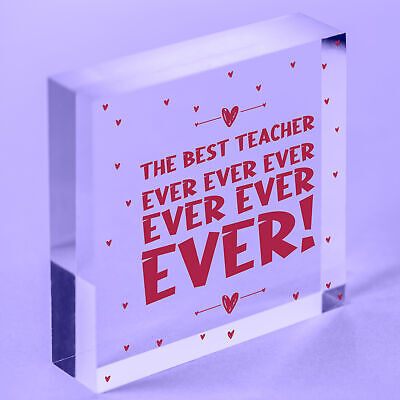 The Best Teacher Gift Leaving School End Of Term Gift For Teacher Novelty Heart