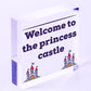 Princess Castle Plaque Door Playroom Bedroom Sign Gift Baby Girl Fairytale Decor