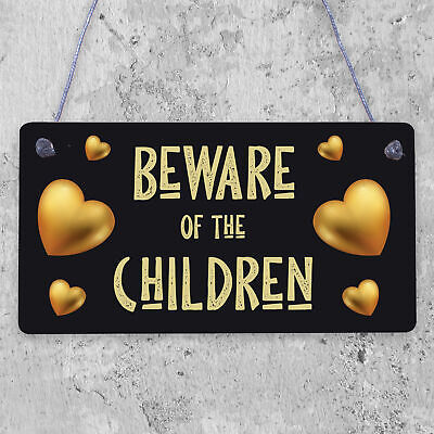 Beware Of The Unicorns Novelty Wooden Hanging Shabby Chic Plaque Unicorn Sign