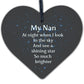 Memorial Nan Gifts Mirror Acrylic Engraved Heart Plaque Christmas Tree Bauble