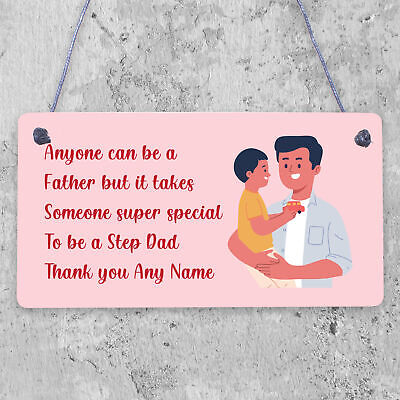 PERSONALISED Image Plaque For Step Dad Birthday Christmas Thank You Gift