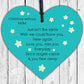 Memorial Plaque For Mum Dad Nan Grandad Hanging Heart Christmas Tree Decoration