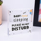 Baby Sleeping Hanging Heart Baby Son Daughter Bedroom Plaque Do Not Disturb Sign