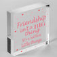 Thank You FRIEND Wood Heart Special Birthday Keepsake Gifts For Her Friendship