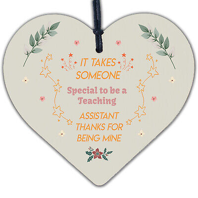 Teacher Gifts Wooden Heart School Nursery Pre School Leaving Thank You Present