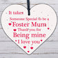 Christmas Gifts For Mum Thank You Wood Heart Foster Mum Mother Daughter Son Gift