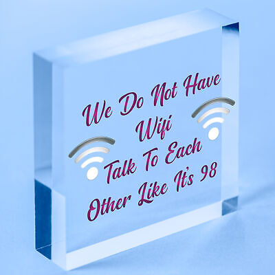 No Wifi Talk 98 Funny Bar Restaurant Pub Hotel Hanging Plaque Gift Sign