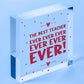 The Best Teacher Gift Leaving School End Of Term Gift For Teacher Novelty Heart