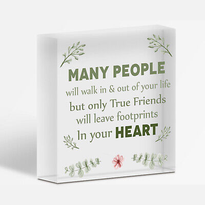 BEST FRIEND Keepsake Gift Wooden Heart Plaque Birthday Christmas Gift For Women