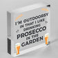 Drinking Prosecco In The Garden Shed Plaque Funny Alcohol Sign Friendship Gifts