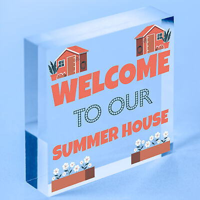 The Summer House Garden Sign Novelty Garden Shed Home Decor Gift For Garden